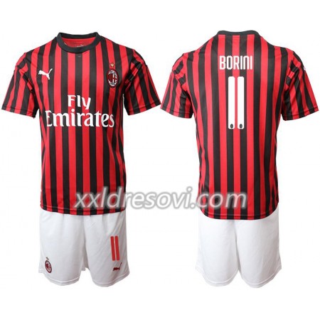 AC Milan BORINI 11 Domaći Dječji Komplet Dresovi za Nogomet 2019-2020 (+ kratke hlače)